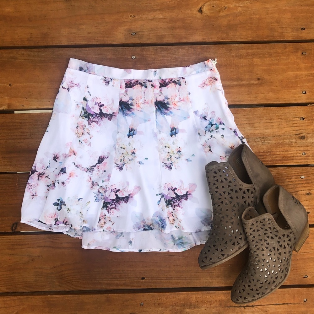 SMYM White Floral Skirt